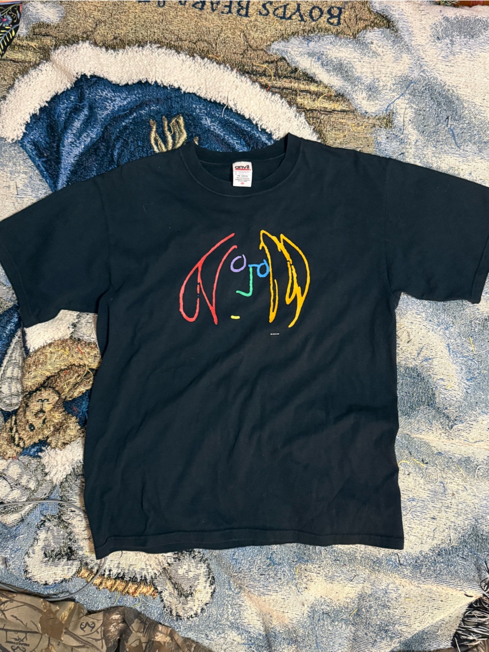 Vintage 90s John Lennon / Yoko Ono Anvil tshirt
